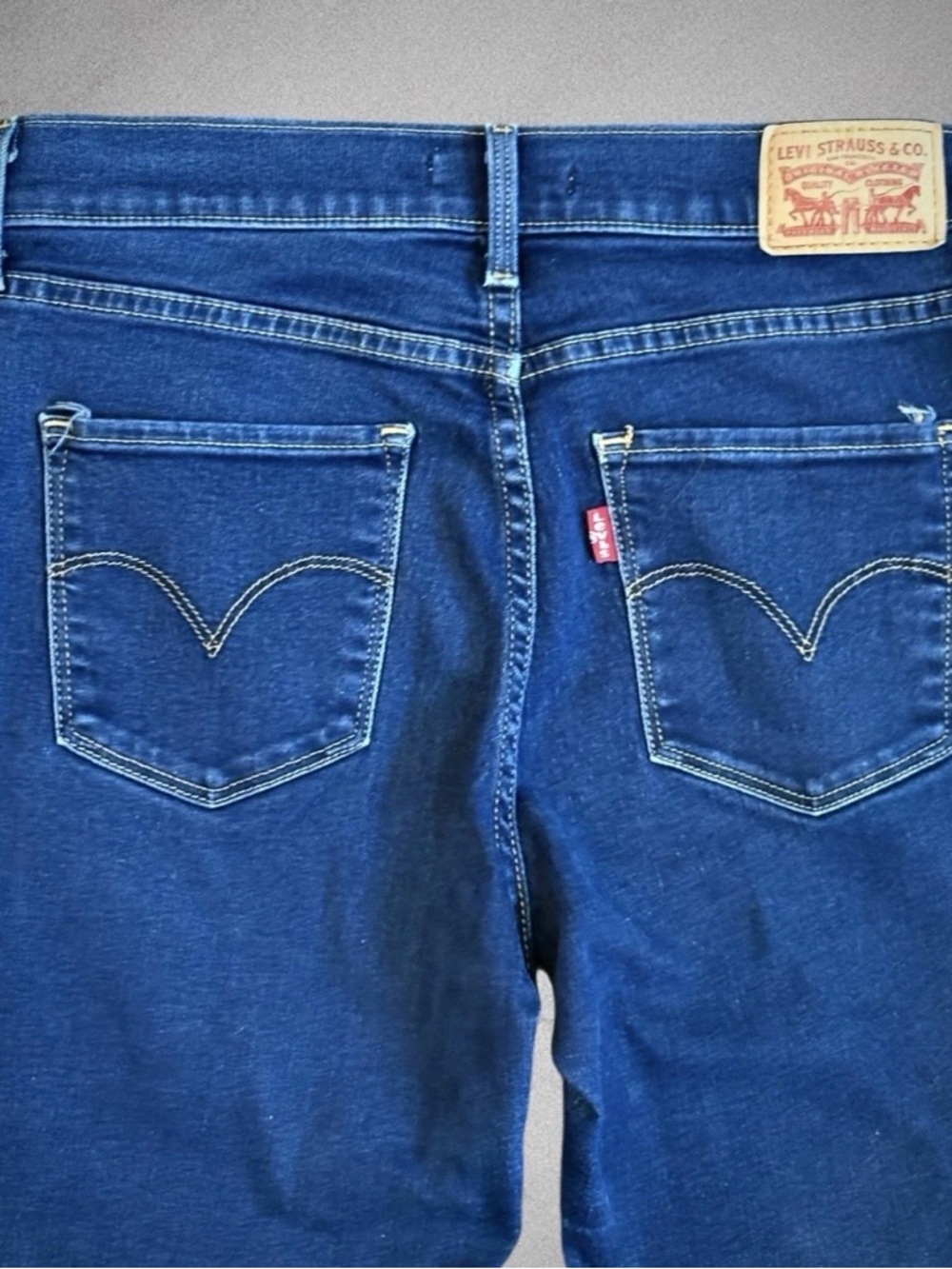 Levi’s 315 Shaping Bootcut Dark Wash Blue Jean Denim Size 28 Y2K 90s Western EUC - Picture 5 of 12